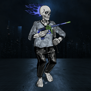 Adrenaline Skully NFT - Joker in Airball with Swab - Adrenaline